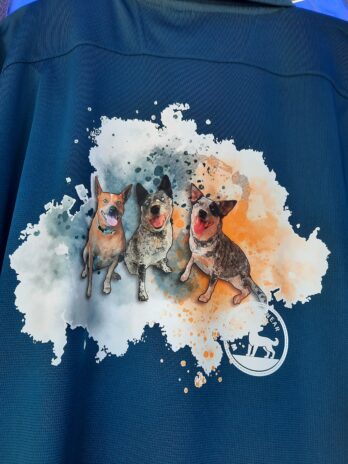 Cattle Dogs Unisex Bamboo Polo Shirts Navy