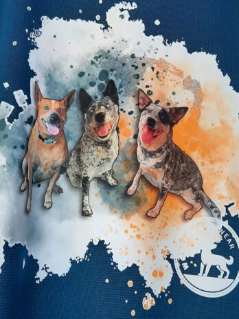 Cattle Dog Zip Front Hoodie Black