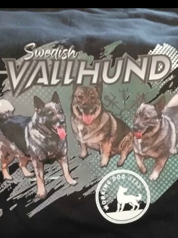 Swedish Vallhund Zip Front Hoodie Black