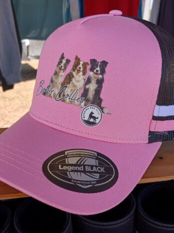 Border Collie Trucker Caps Pink