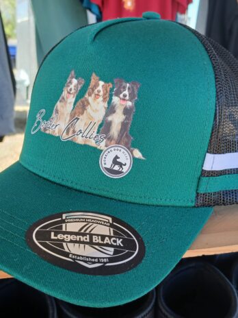 Border Collie Trucker Caps Bottle Green