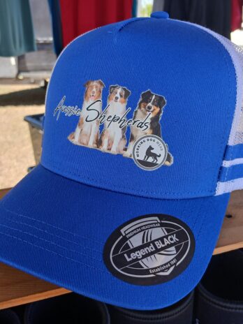 Australian Shepherd Trucker Caps Royal Blue