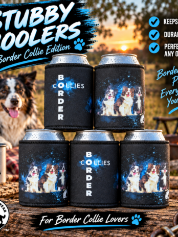 Border Collie Stubby Cooler