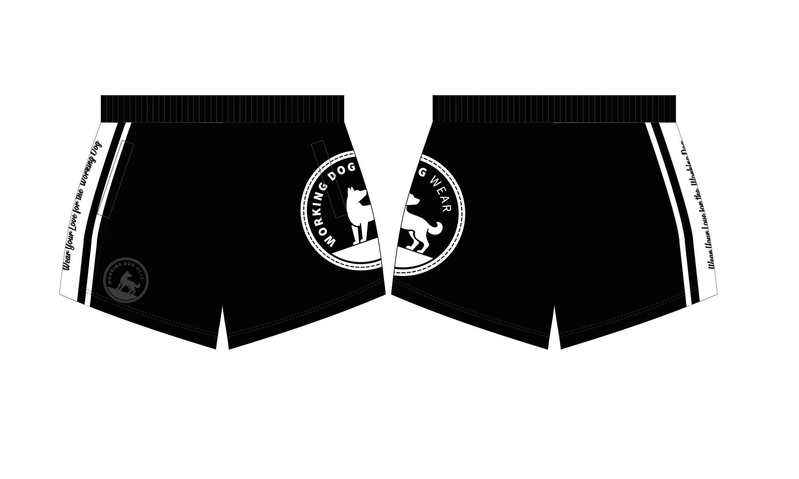 Working Dog Wear Trademark Footy Shorts