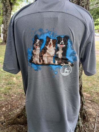 Border Collie Bamboo Unisex Polo Shirts Cool Grey