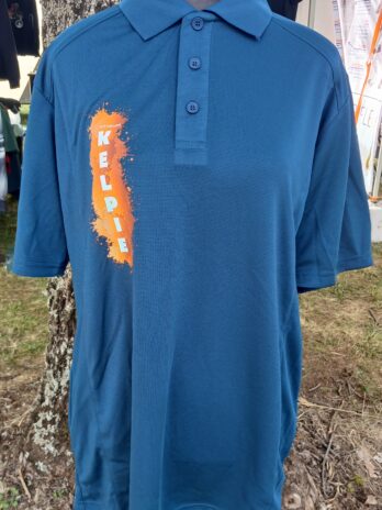 Kelpie Unisex Bamboo Polo Shirt Ocean Blue