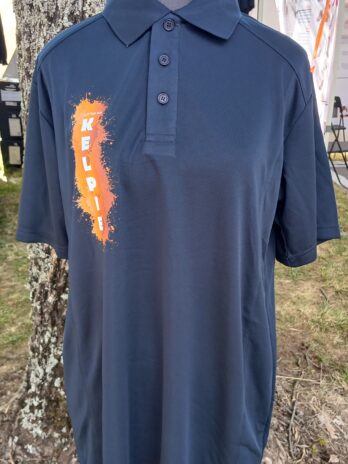 Kelpie Unisex Bamboo Polo Shirt Navy