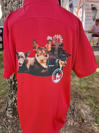 Kelpie Unisex Bamboo Polo Shirt Ruby Red