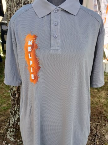 Kelpie Unisex Bamboo Polo Shirt Cool Grey