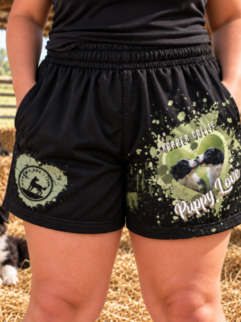 Border Collie Puppy Love Footy Shorts
