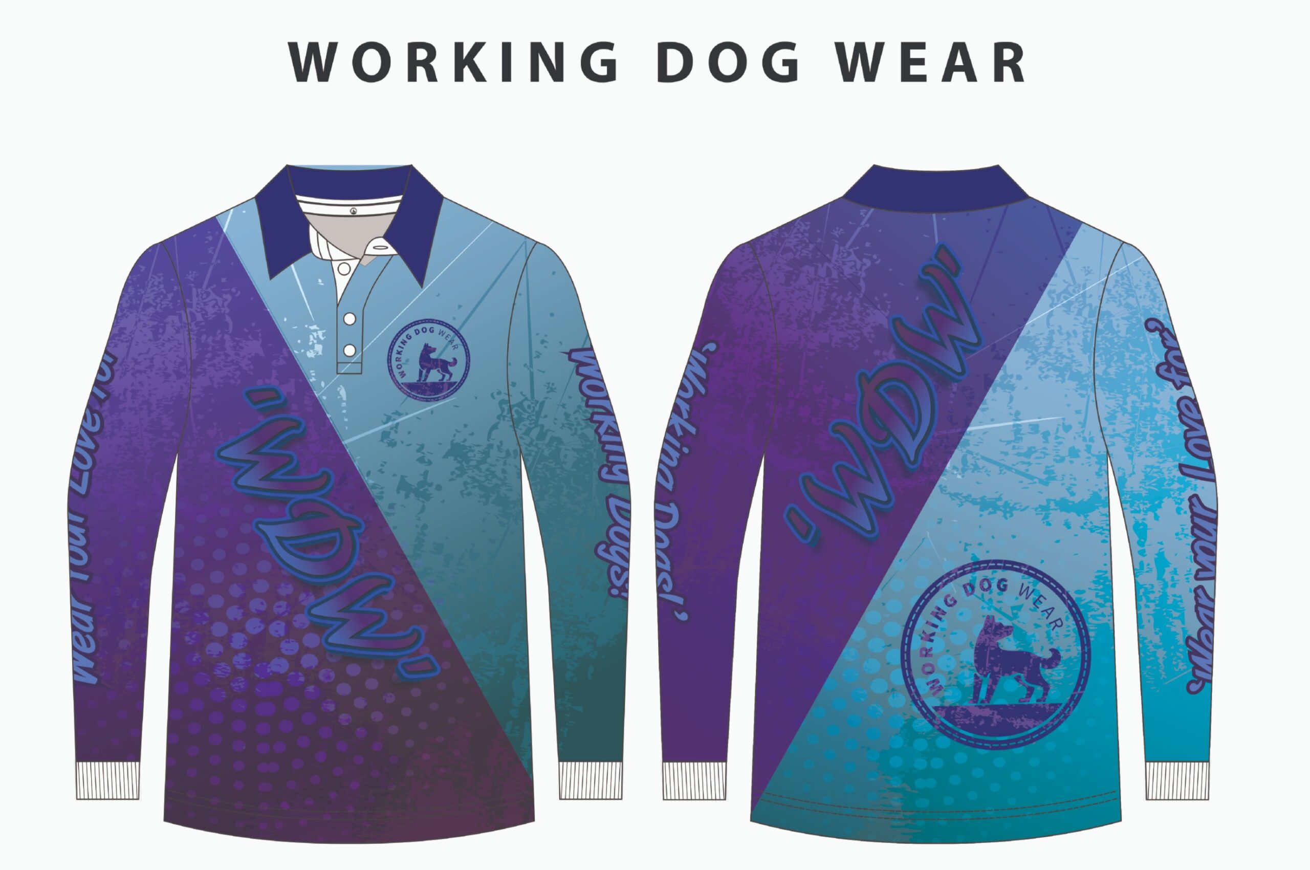Trademark Fishing Shirt Purple & Sea blue - Image 2