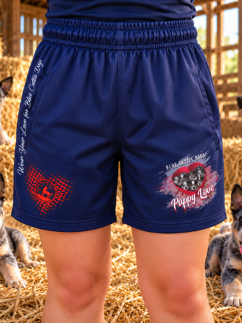 Blue Cattle Dog Puppy Love Footy Shorts