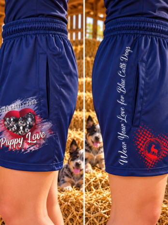 Blue Cattle Dog Puppy Love Footy Shorts