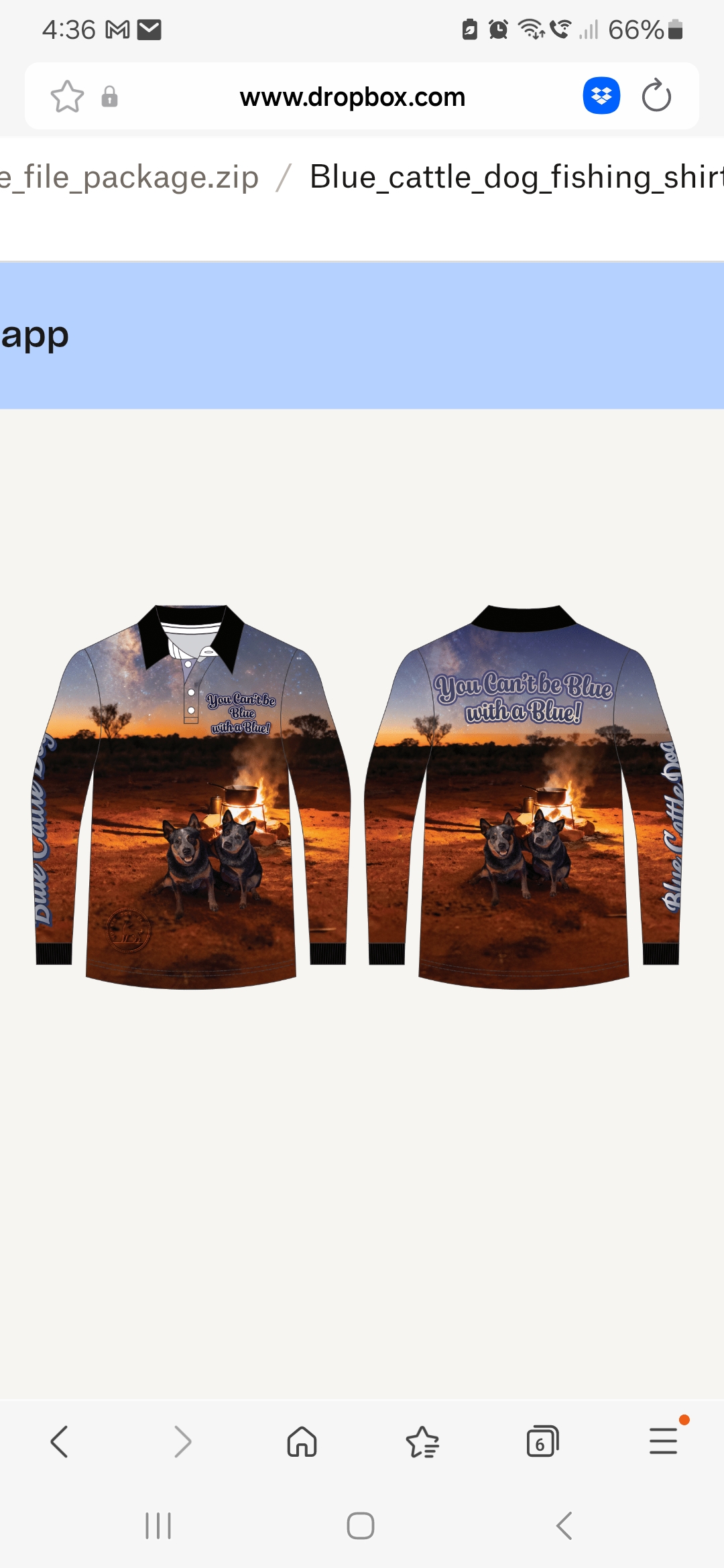 You Can't be Blue with a Blue! Blue Cattle Dog Fishing Shirt - Image 3
