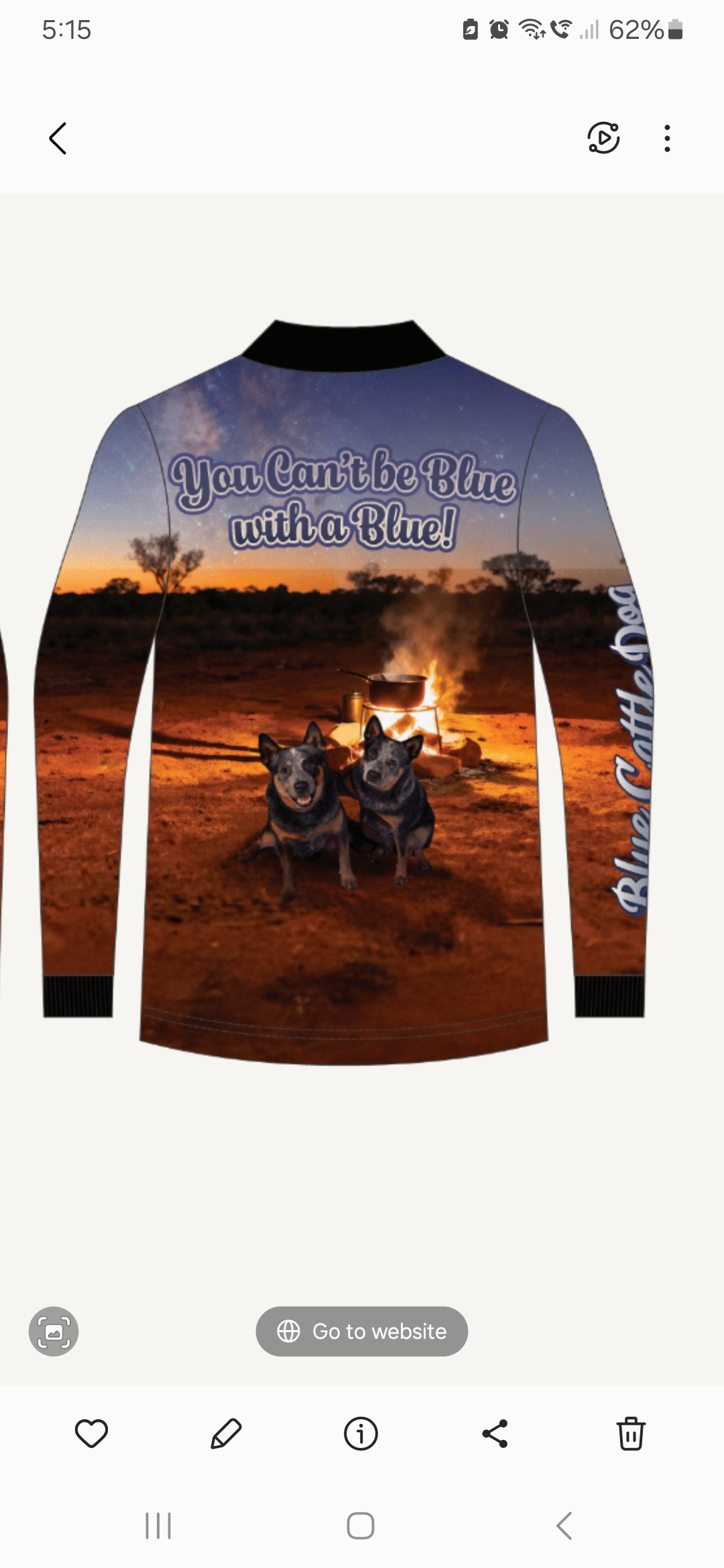 You Can't be Blue with a Blue! Blue Cattle Dog Fishing Shirt - Image 2