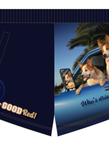 I Love a Good Red! Who’s Driving? Red Cattle Dog Footy Shorts
