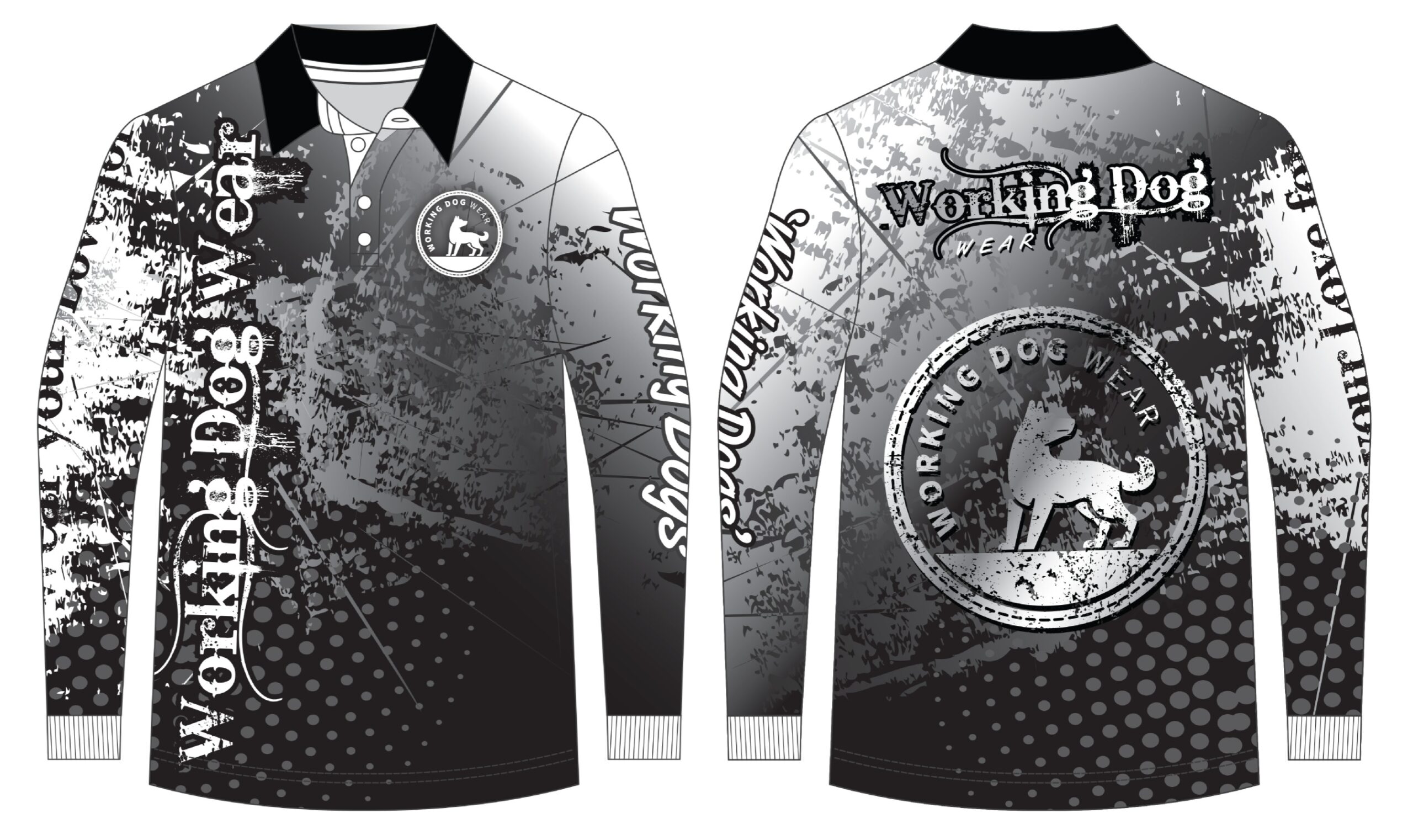 Trademark Fishing Shirt Black & White - Image 3