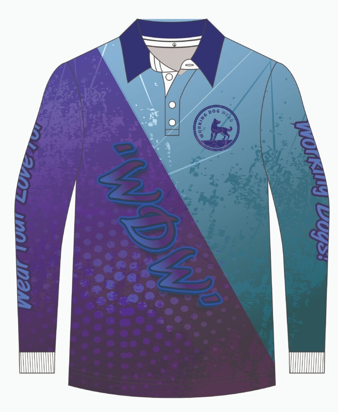Trademark Fishing Shirt Purple & Sea blue