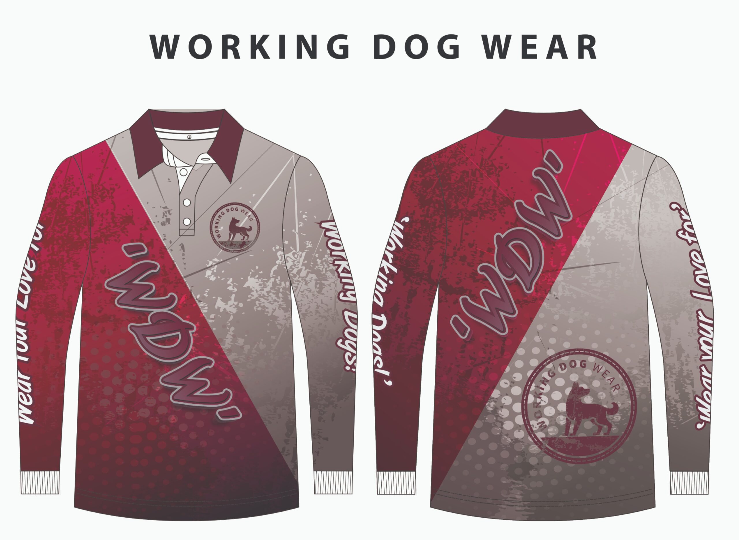 Trademark Fishing Shirt Maroon & Grey - Image 2