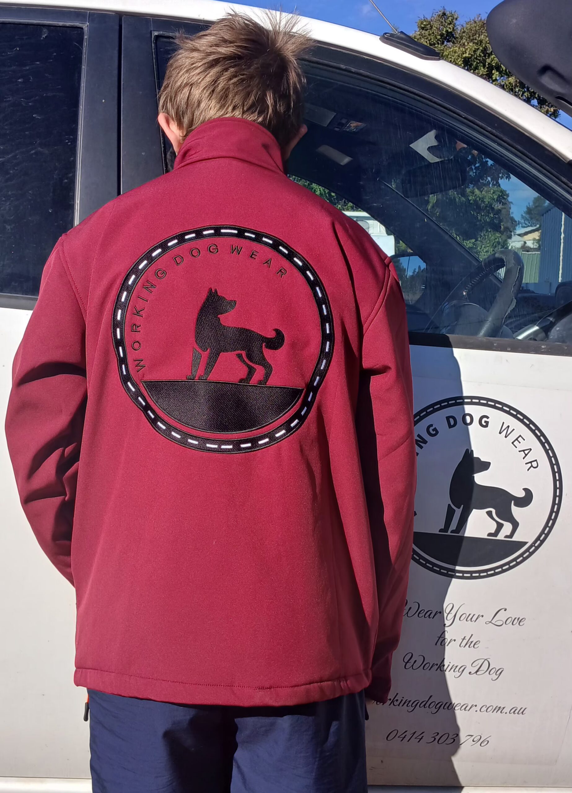 Trademark Softshell Embroidered Trademark Jacket Maroon - Image 2