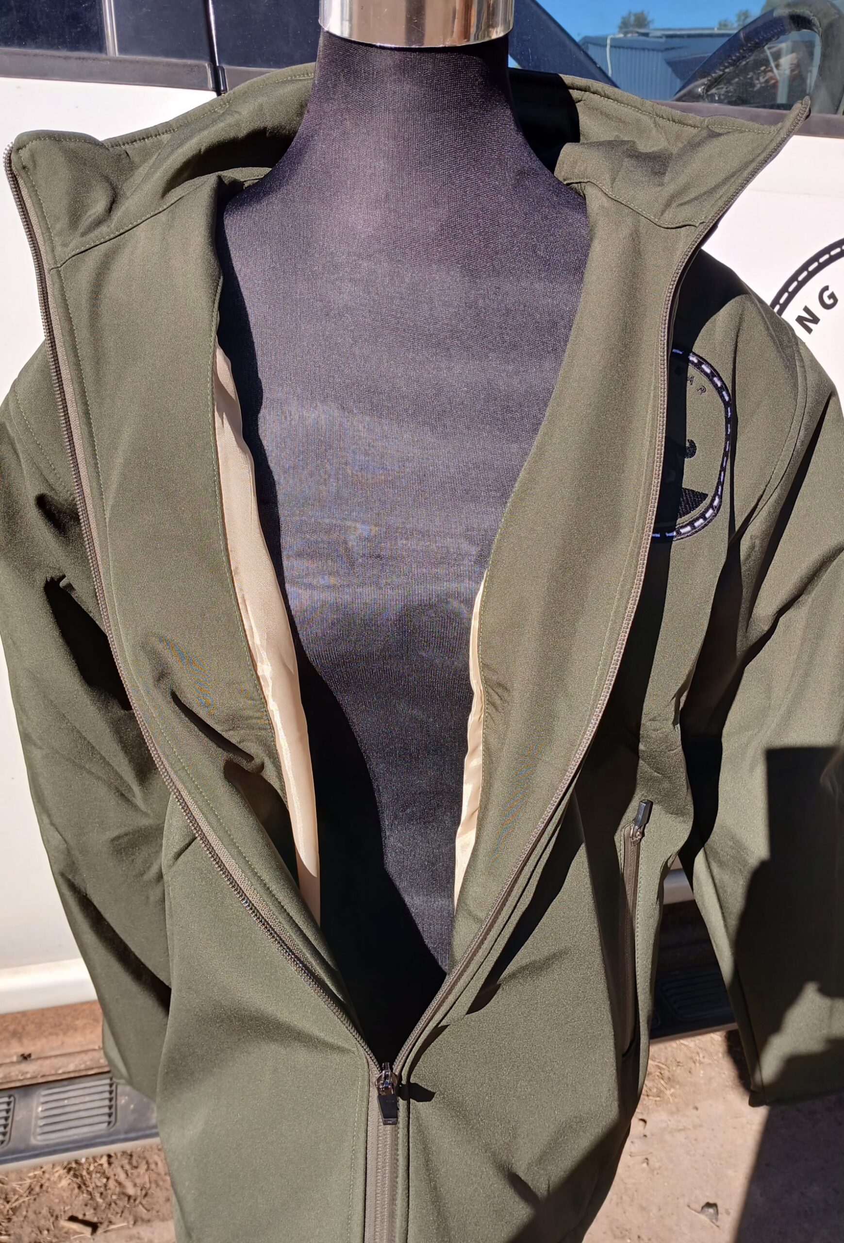 Trademark Softshell Embroidered Trademark Jacket Khaki - Image 4
