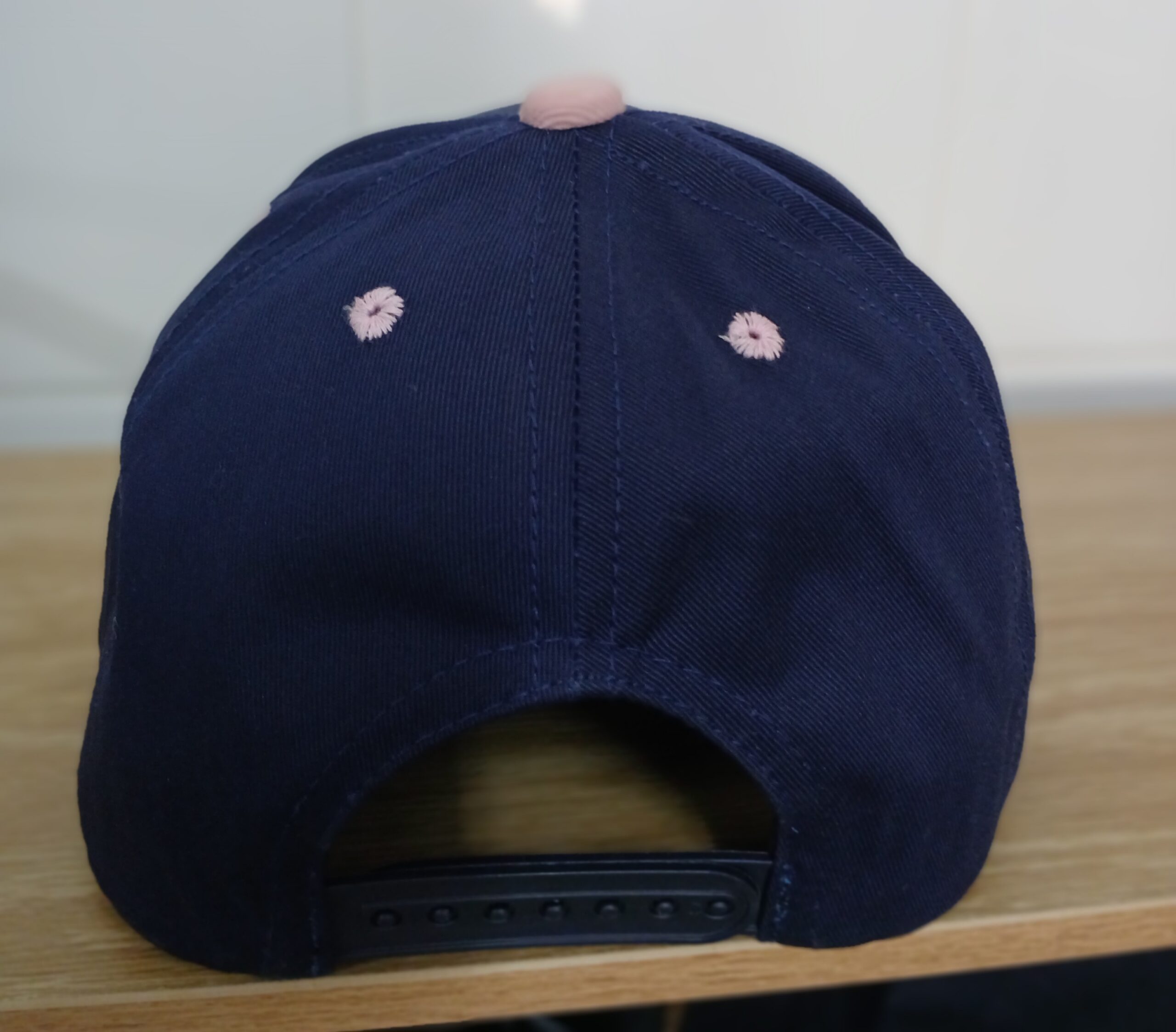 Working Dog Wear Embroidered Baseball Cap Navy with Pink Embroidery - Image 4
