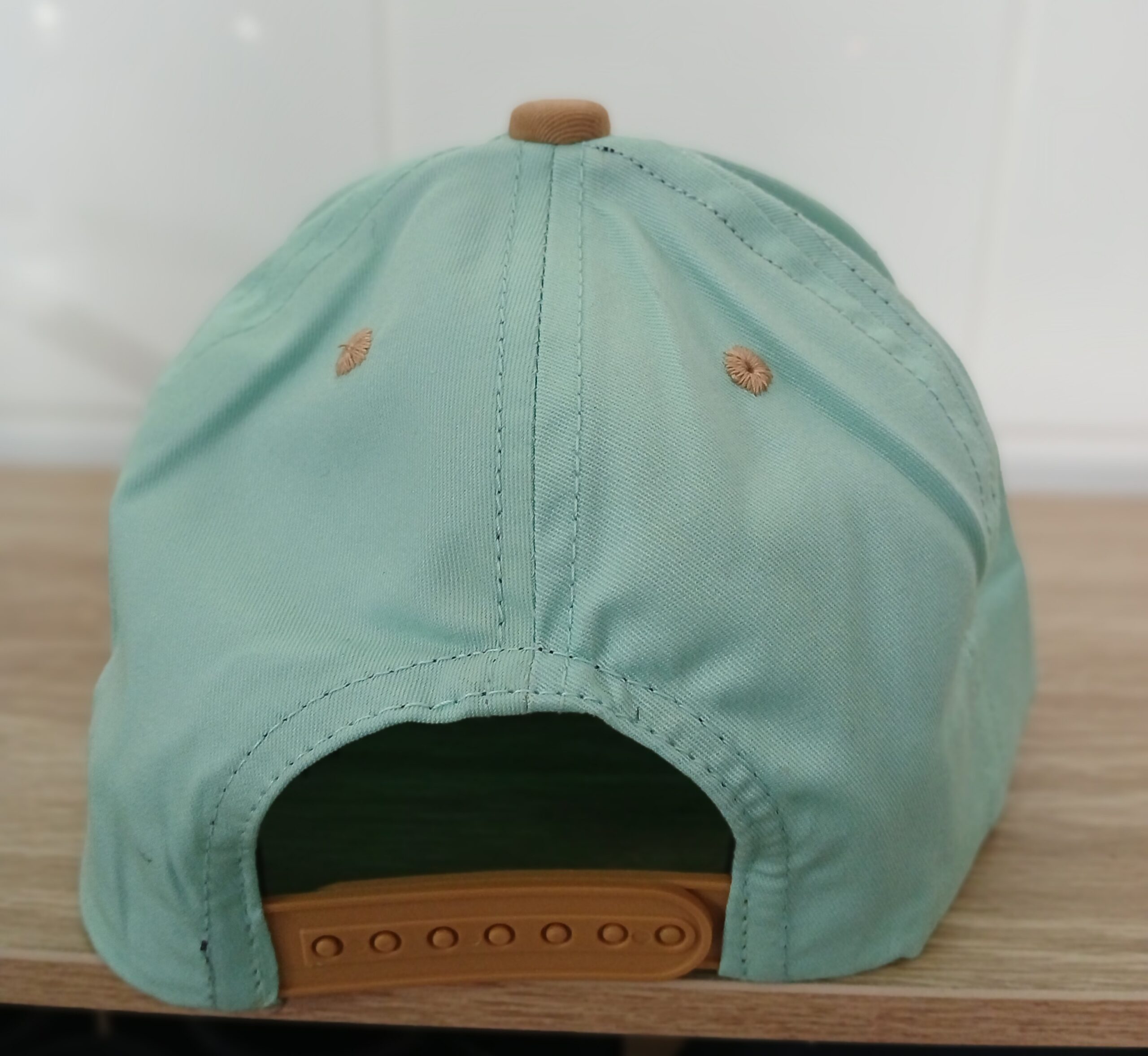 Working Dog Wear Embroidered Baseball Cap Aqua with Golden Embroidery - Image 4