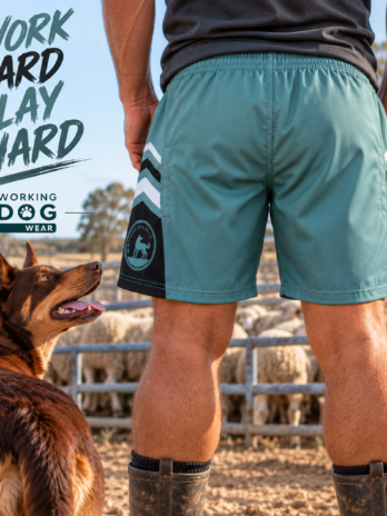 Working Dog Wear Trademark Footy Shorts Khaki