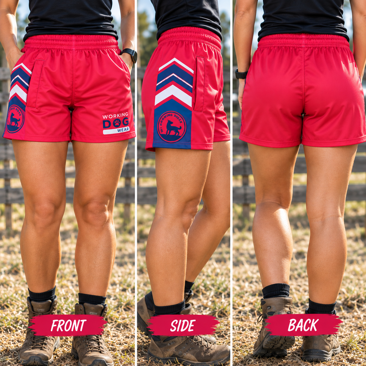 Working Dog Wear Trademark Footy Shorts Candy Pink - Image 2