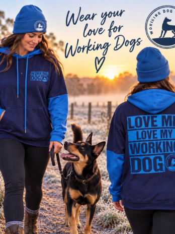 Love Me Love My Working Dog! Pullover 100% Cotton Hoodie