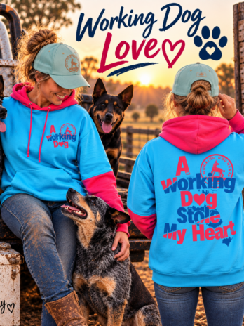 A Working Dog Stole My Heart Pullover 100% Cotton Hoodie